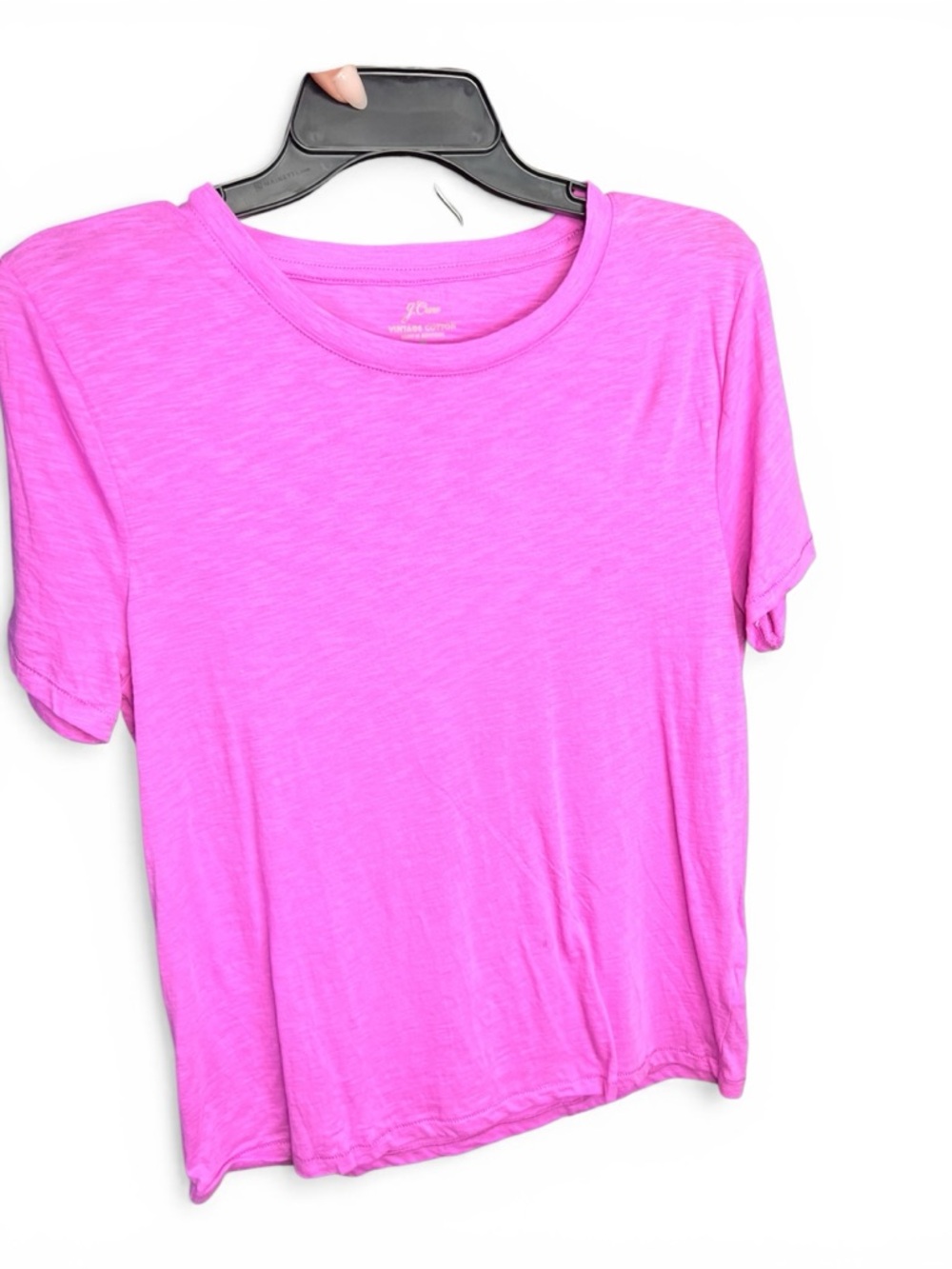 J. Crew Short Sleeve Crewneck Tee in Bright Pink